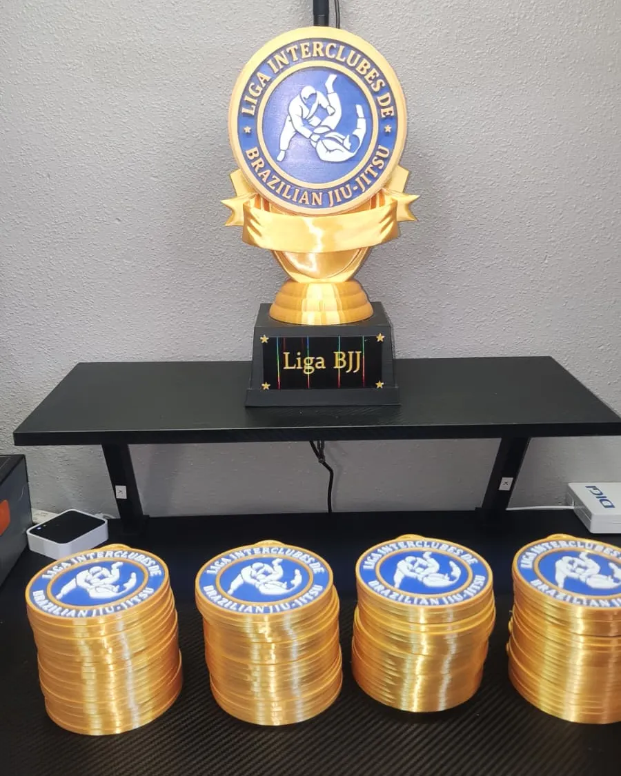 Trofeos y medallas — Liga Interclubes de BJJ, impreso en 3D por iPrintex — foto 1 de 7